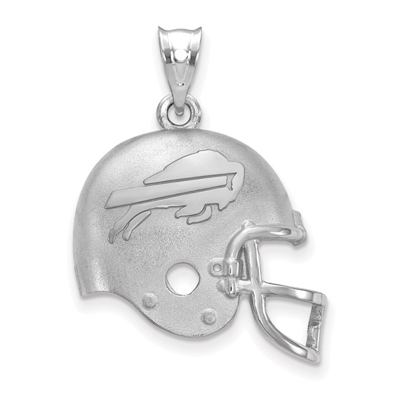 Sterling Silver Buffalo Bills Football Helmet with Logo Pendant Sterling Silver Buffalo Bills Football Helmet with Logo Pendant